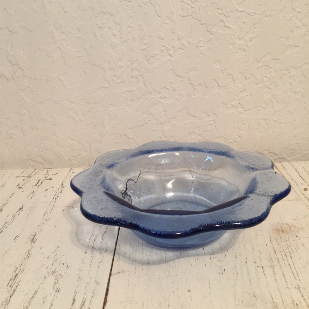 Vintage Blue Depression Bowl Made in Italy